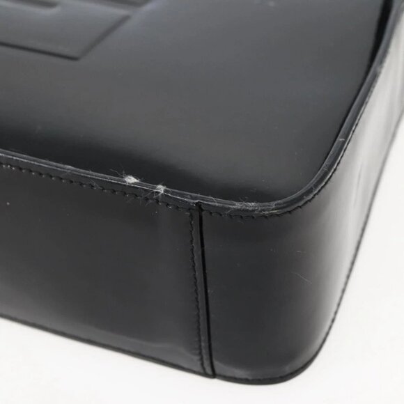 GUCCI Shoulder Bag Enamel Black Silver 001 3031 Auth 143306 - Picture 4 of 16